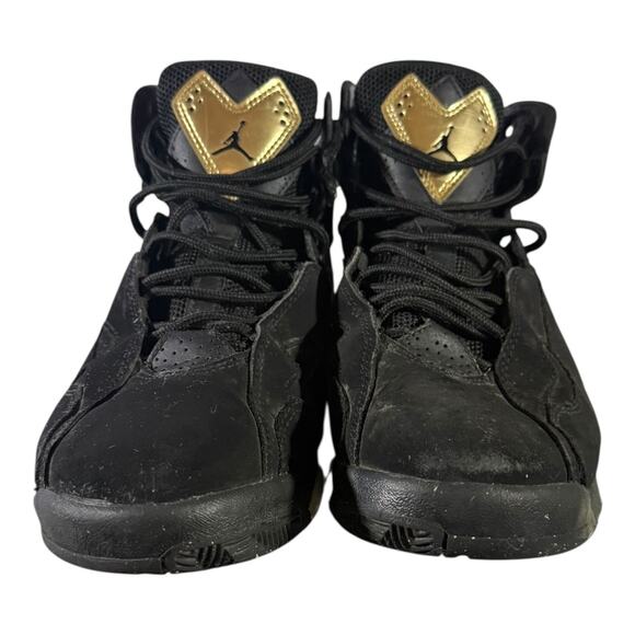 Air Jordan 7 True Flight Retro Sneaker Men’s Size 8 Black Gold Basketball - Picture 2 of 8